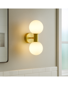 Moderne badkamer wandlamp goud, Amer, IP44