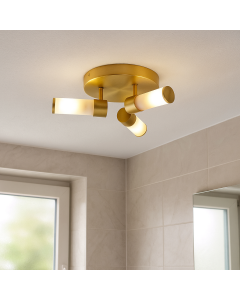 Moderne badkamer plafondlamp goud, Callum, IP44