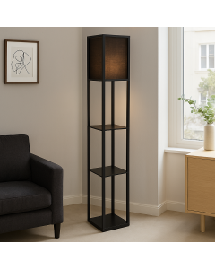 Moderne vloerlamp zwart, Izabel, met schakelaar