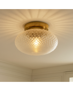 Retro plafondlamp messing, Valesca
