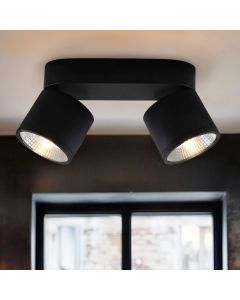 Moderne plafondspot zwart, Thomas