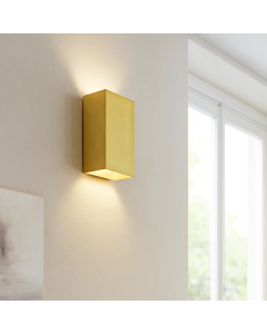 Moderne wandlamp messing, Perry