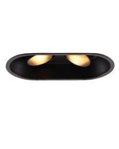 Moderne inbouwspot zwart, Timothy