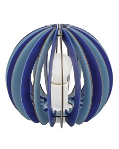 Houten kinderkamer tafellamp blauw, Babette