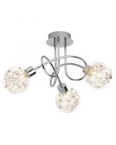 Design plafondspot Nessa, metaal