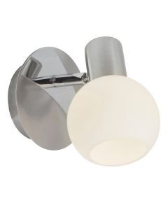 Glazen wandlamp chroom, Ronaldo