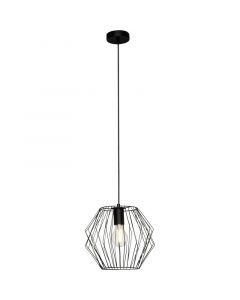 Industriële hanglamp Alvina, Zwart