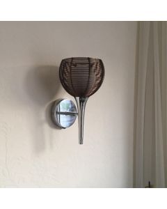 Moderne wandlamp brons, Amela, met schakelaar