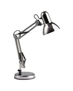 Industriële bureaulamp chroom, Naline, met schakelaar