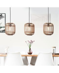 Moderne Hanglamp Brain, Bruin, hout