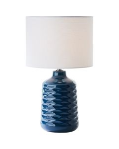 Retro tafellamp blauw, Roelf, met schakelaar