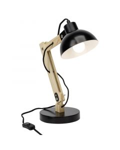 Moderne bureaulamp zwart, Allegra, met schakelaar