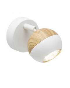 Moderne wandspot Anabel, Wit en Bruin