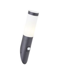 Metalen buiten wandlamp met bewegingssensor zwart, Meis, IP44