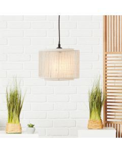 Landelijke hanglamp beige, Gerbert