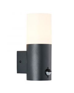 Moderne buiten wandlamp met bewegingssensor antraciet, Quenten, IP44