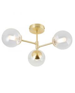 Design badkamer plafondlamp goud, Ramon, IP44