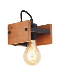 Houten wandlamp bruin, Rasha