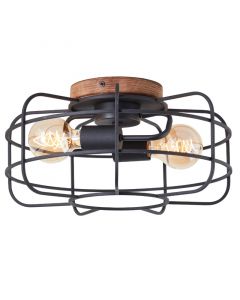 Houten plafondlamp zwart, Taede