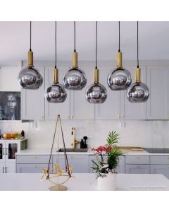 Design hanglamp grijs, Giada, 6L