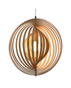 Landelijke hanglamp hout, Chislaine