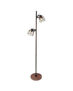 Zwarte vloerlamp Calvin, metaal, industrieel