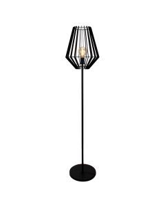Industriële vloerlamp zwart, Annabel, met schakelaar