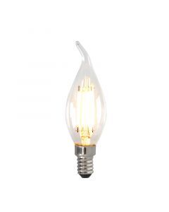 Dimbare Olucia E14 LED tipkaars, 3W, Transparant glas, 2700k