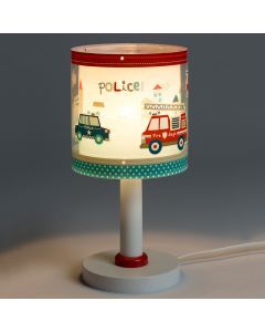 Politie tafellamp jongenskamer - Blauw Rood