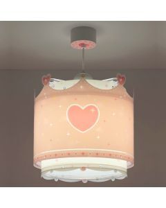 Roze kinder hanglamp Prinses, kunststof