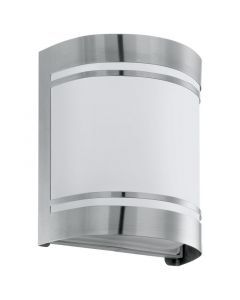 Zilveren moderne buitenlamp glas, Aartje, IP44