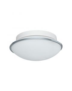 Witte wandlamp Nicoletta, staal, IP44