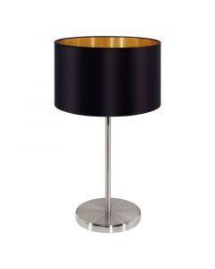 Gouden moderne tafellamp stof, Terme, met schakelaar