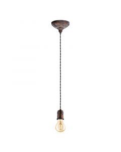 Stalen hanglamp Christel koper