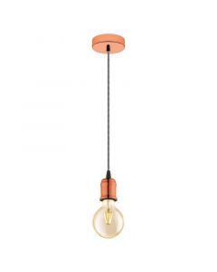 Stalen hanglamp Christel koper