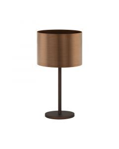 Bruine design tafellamp kunststof, Noor, met schakelaar