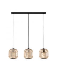 Landelijke hanglamp hout, Ankie