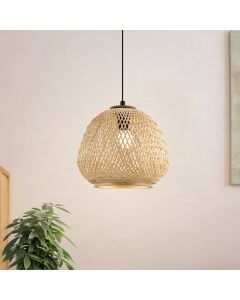 Landelijke hanglamp hout, Nicole