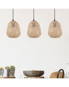 Landelijke hanglamp hout, Nicole
