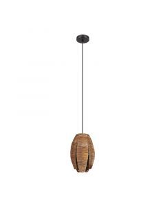 Houten hanglamp bruin, Joyca