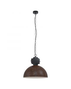 Bruine industriële hanglamp staal, Silja
