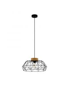 Zwarte industriële hanglamp staal, Joseline
