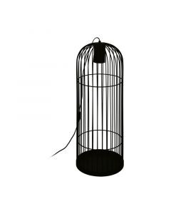 Zwarte industriële vloerlamp, Dunia, staal