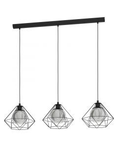 Zwarte industriële hanglamp staal, Yuen