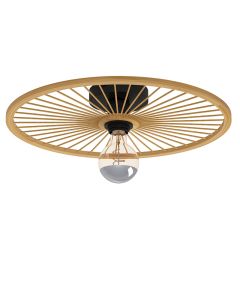 Landelijke plafondlamp hout, Jacklyn