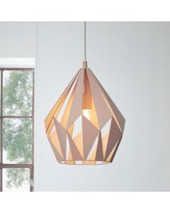 Roze design hanglamp metaal, Acri