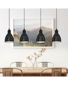 Zwarte industriële hanglamp metaal, Lavinio