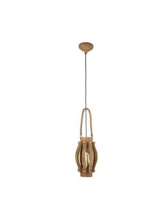 Houten hanglamp bruin, Adriano
