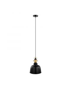 Zwarte retro hanglamp metaal, Alain