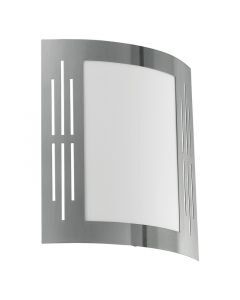 Zilveren buitenlamp kunststof, Elyana, IP44